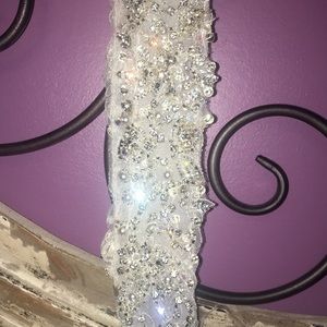 Wedding dress beaded belts. Size L